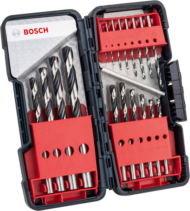 Bosch Tools,2608577350,Metal Twist Drill Bit HSS PointTeq Set ToughBox |1-10mm - 18pcs