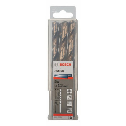 Bosch Tools,2608585903,Metal Drill Bit HSS-CO Set | 12x101x151mm - 5pcs