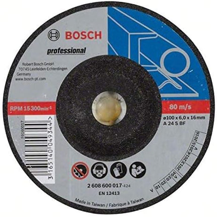 Bosch Tools,2608600017,Grinding Disc with Depressed Center for Metal 100x6x16mm