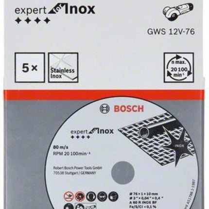 Cutting Disc Expert for Inox 76x1.0x10mm , 2608601520