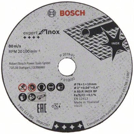 Bosch Tools,2608601520,Cutting Disc Expert for Inox 76x1.0x10mm