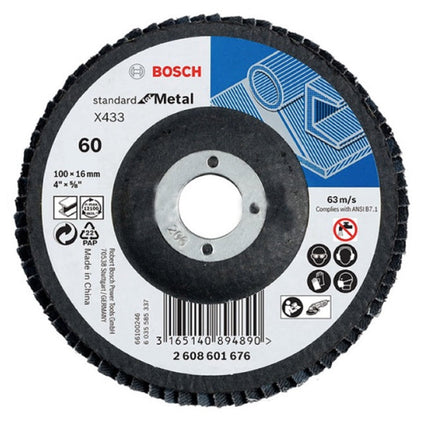 Bosch Tools,2608601708,Flap Disc Standard for Metal X433 115mm G60