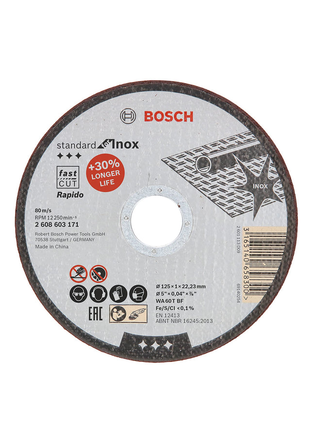 Bosch Tools,2608603171,Cutting Disc Standard for Inox Rapido 125x1x22.23mm