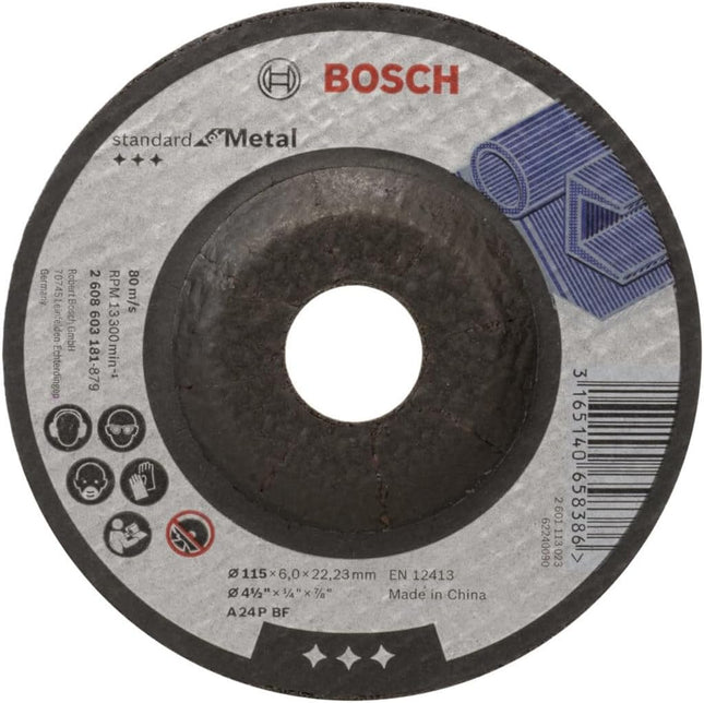 Bosch Tools,2608603181,Grinding Disc Standard for Metal 115x6x22.23mm A 24 P BF