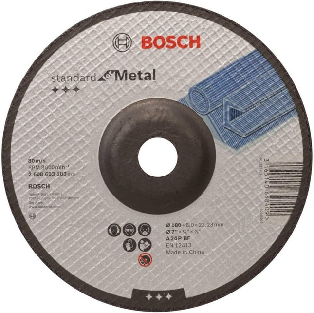 Bosch Tools,2608603183,Grinding Disc Standard for Metal 180x6x22.23mm A 24 P BF