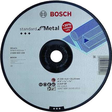 Bosch Tools,2608603184,Grinding Disc Standard for Metal 230x6x22.23mm A 24 P BF