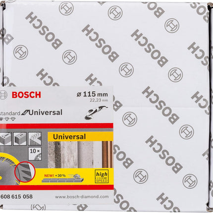 Diamond Cutting Disc -Standard for Universal  | 115x22.23mm -10pcs , 2608615058