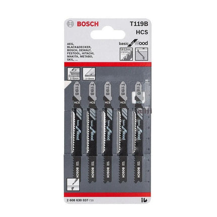 Bosch Tools,2608630037,JSB Set T 119B Basic for Wood 92mm 5pcs