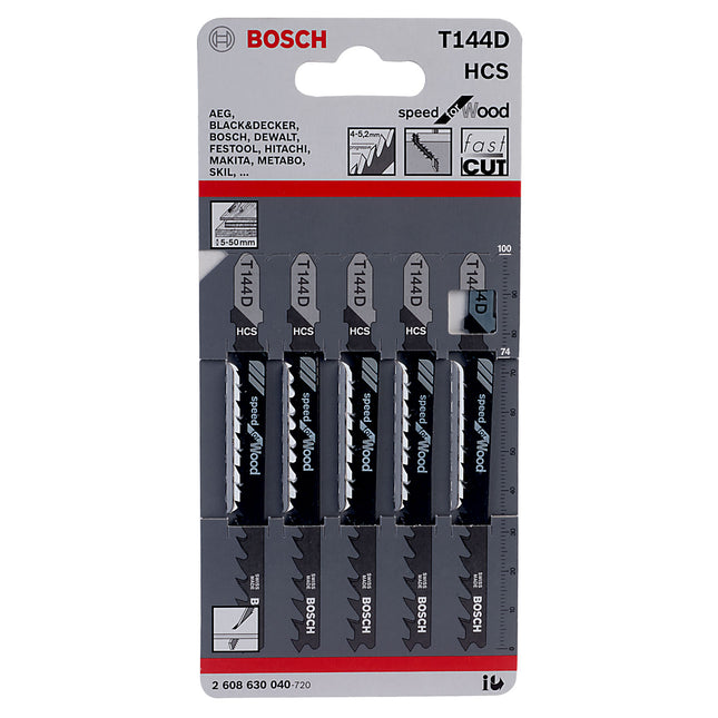 Bosch Tools,2608630040,JSB Set T 144D Speed for Wood 100mm 5pcs