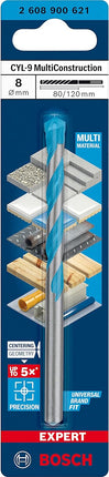 CYL-9 Multi Construction Drill Bit, 8x80x120 , 2608900621