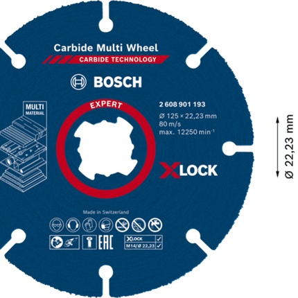 Bosch Tools,2608901194,X-LOCK Carbide Multi Wheel | 10x115x22.23mm - 10pcs