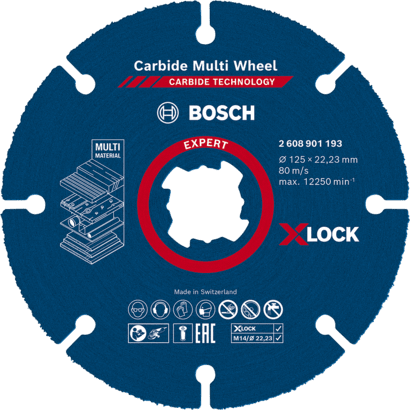 Bosch Tools,2608901195,X-LOCK Carbide Multi Wheel | 10x125x22.23mm - 10pcs