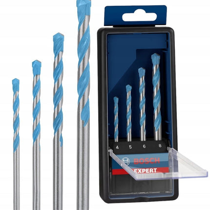 BoschTools,2608900649,Twist Drill Bit Set for Multi-Material ّ| 4 Pcs ( 4,5,6,,8 mm)