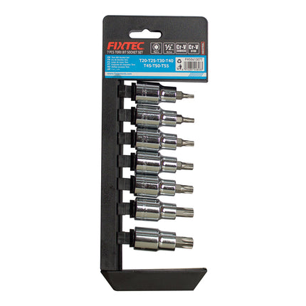 FHS041307TFixtecمجموعة مقابس بت Torx 1/2" من 7 قطع FHS041307T