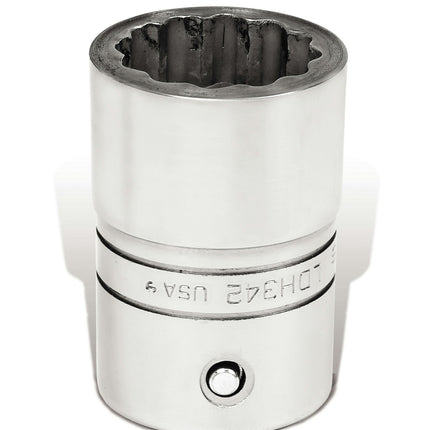 LDH342Snap-Onمقبس Snap-on بقيادة 3/4 بوصة 12 نقطة SAE 1-1/16 بوصة نظام Flank Drive ضحل