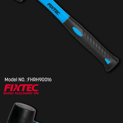 FHRH90016Fixtecمطرقة مطاطية FIXTEC 16 أونصة 24 أونصة مع مقبض ألياف زجاجية