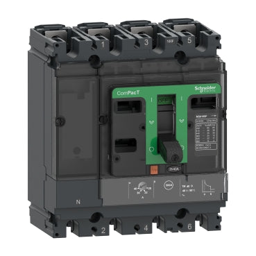 Schneider Electric,C10B6TM080C,NSX100B 25kA AC 4P3D 80A TMD 50°C