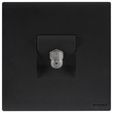 MEC41066BLLegrandمقبس تلفاز Obria من نوع F أسود مات