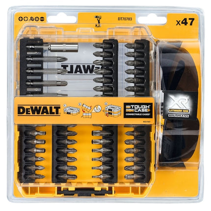  DT70703-QZDEWALTمجموعة مفكات ونظارات أمان (47 قطعة)