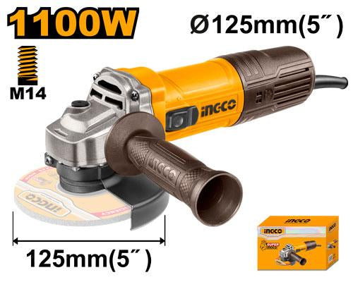 AG110028INGCOمطحنة الزوايا المهنية INGCO AG110028 بقوة 1100 واط