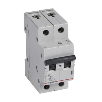 419703Legrandقاطع دارة Legrand RX3 MCB ثنائي القطب 63A منحنى C