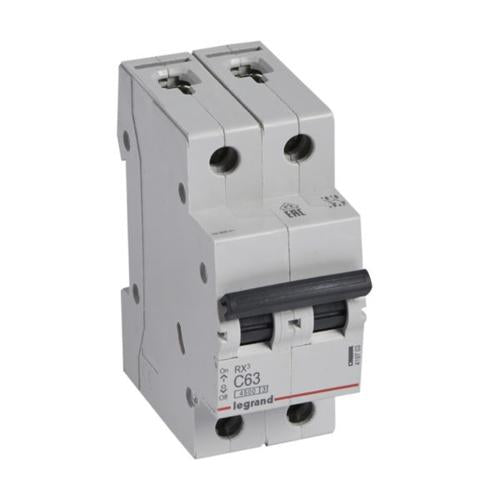 419703Legrandقاطع دارة Legrand RX3 MCB ثنائي القطب 63A منحنى C