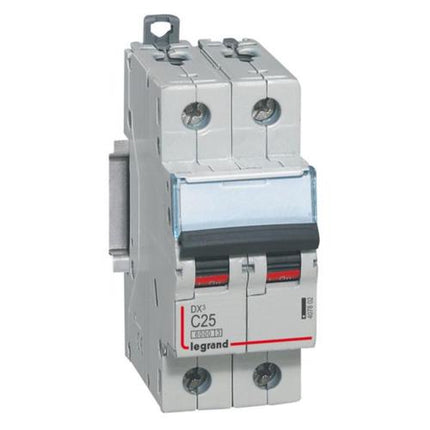 407802Legrandقاطع دورة ليجراند DX3 ثنائي القطب 25 أمبير منحنى C