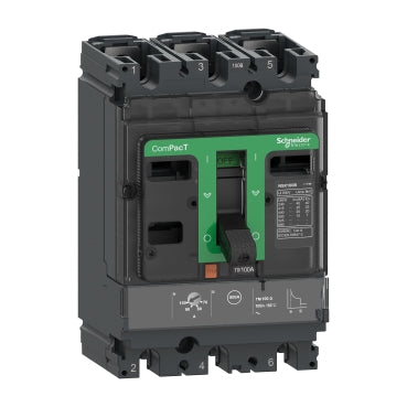 Schneider Electric,C25B3TM160C,NSX250B 25kA AC 3P3D 160A TMD 50 °C