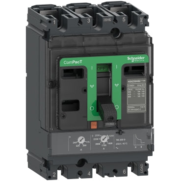 Schneider Electric,C25F3TM160C,NSX250F 36kA AC 3P3D 160A TMD 50 °C