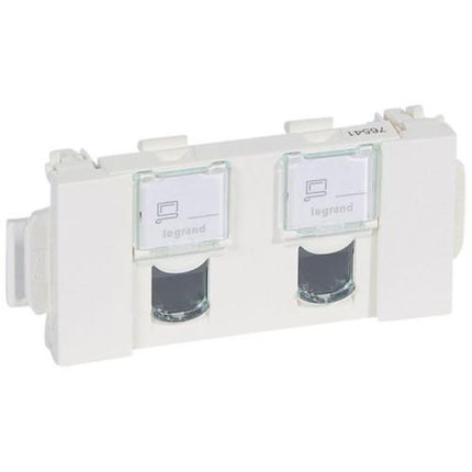 076541Legrandموزايك مقبس RJ45 مزدوج الفئة 5e UTP أبيض