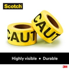 000511285346013Mشريط حاجز Scotch 301 تحذير أصفر 3 بوصة
