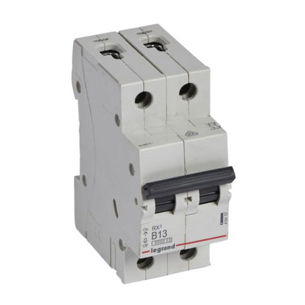 419157Legrandقاطع دائرة ليجراند MCB RX3 6000A ثنائي القطب 13A منحنى B