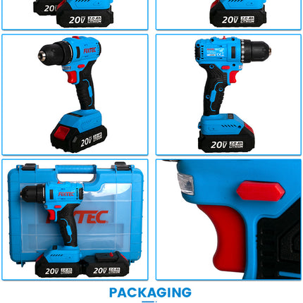 FCD20L04Fixtecمثقاب سائق برغي لاسلكي 20 فولت بدون فرش FIXTEC FCD20L04