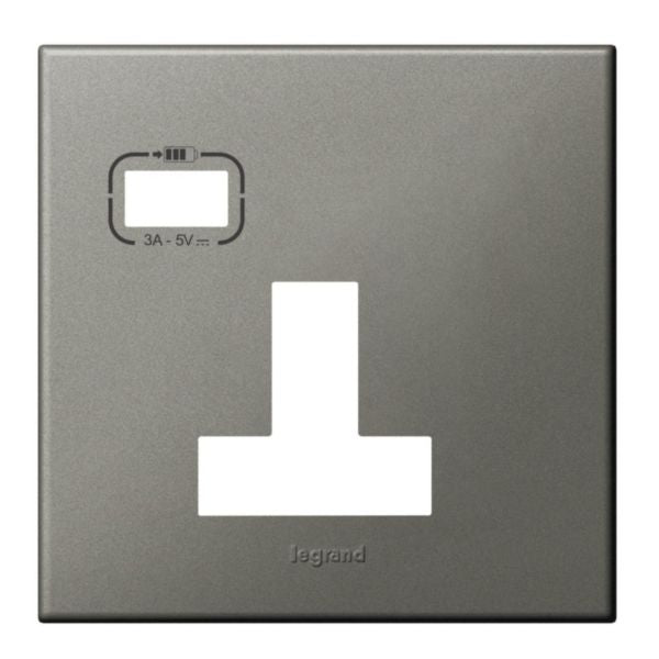 575193ALegrandلوحة ليجراند 1 جانج BS 13A مقبس USB A ماغنيسيوم
