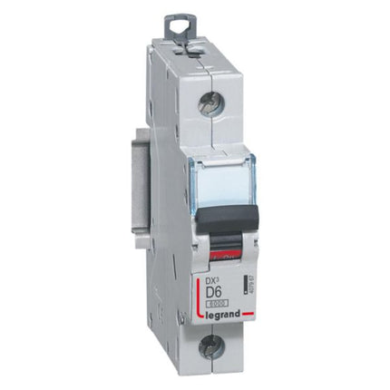 407967Legrandقاطع دائرة Legrand DX3 أحادي القطب 6A منحنى D بسعة 6kA