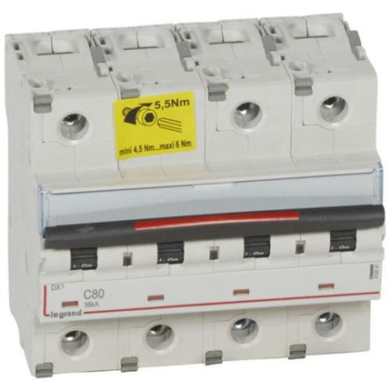 410041Legrandقاطع دورة Legrand DX3 ثلاثي الأقطاب 80A منحنى C