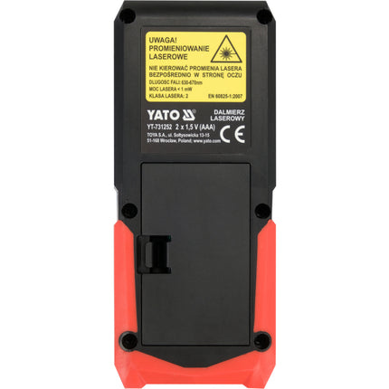 YT-731252Yatoجهاز قياس المسافة بالليزر YATO YT-731252 100 متر احترافي