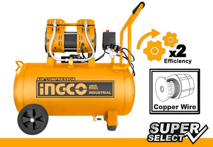 ACS112501INGCOضاغط هواء ACS112501 خالي من الزيت خزان 50 لتر 1200 وات