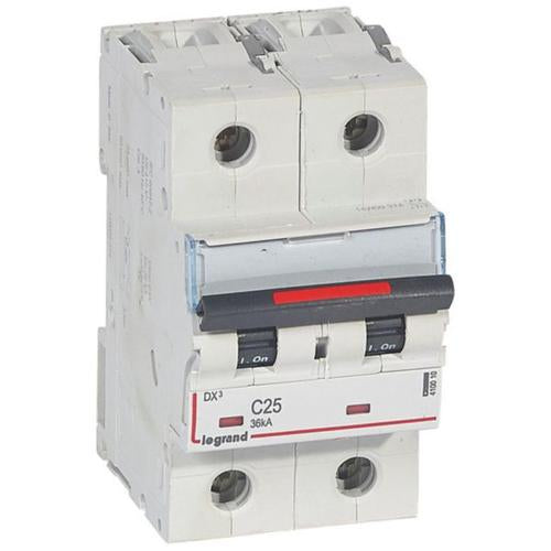 410010Legrandقاطع دارة Legrand DX3 ثنائي القطب 25A منحنى C