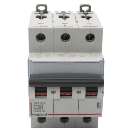 407864Legrandقاطع دائرة Legrand DX3 ثلاثي الأقطاب 50A من النوع C