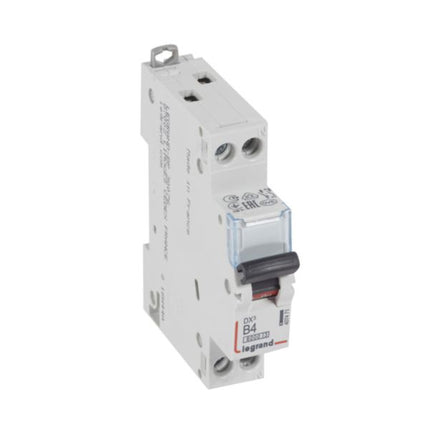 407471Legrandقاطع دائرة Legrand DX3 أحادي القطب مع محايد 4A منحنى B 6000A