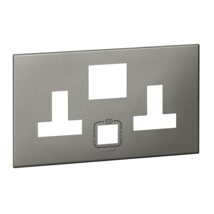 575441Legrandلوحة ليجراند ثنائية 13A BS محمية بمنفذ USB 27W مغناطيسي