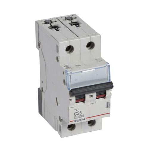 404207Legrandقاطع دارة Legrand TX3 ثنائي القطب 25A منحنى C