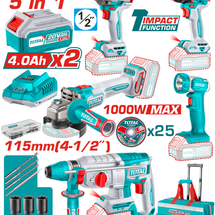 TCKLI20592Total Toolsطقم كومبو صناعي لاسلكي TCKLI20592