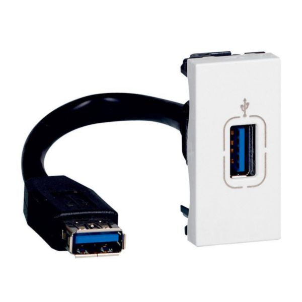 572094Legrandمقبس USB 2.0 أنثى من ليجراند أرتيور أبيض وحدة واحدة
