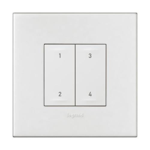 574440Legrandأرتيور مع نيتاتمو جهاز تحكم لاسلكي بدون بطارية 4 مشاهد أبيض