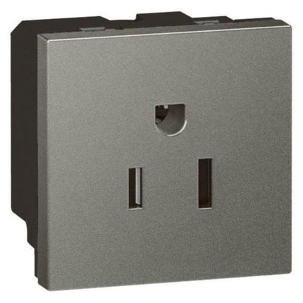 572617Legrandمقبس Arteor أمريكي 15A 127V 2P+E مغنيسيوم 2 وحدات