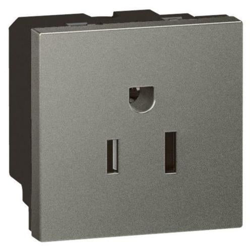 572617Legrandمقبس Arteor أمريكي 15A 127V 2P+E مغنيسيوم 2 وحدات