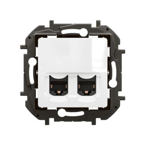 NP4333WHLegrandمقبس نيلويه 2xRJ45 CAT6A STP أبيض مدمج بالحائط