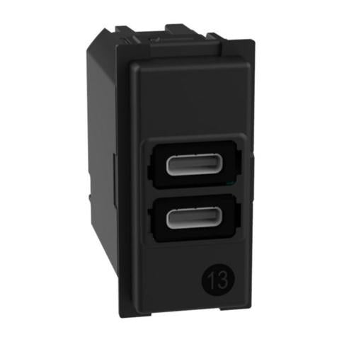BT-K4191CCLegrandشاحن USB Living Now من نوع C+C 15W وحدة واحدة أسود